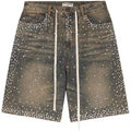 Vale Forever Rain Storm Rhinestone Jean Shorts Mid Wash