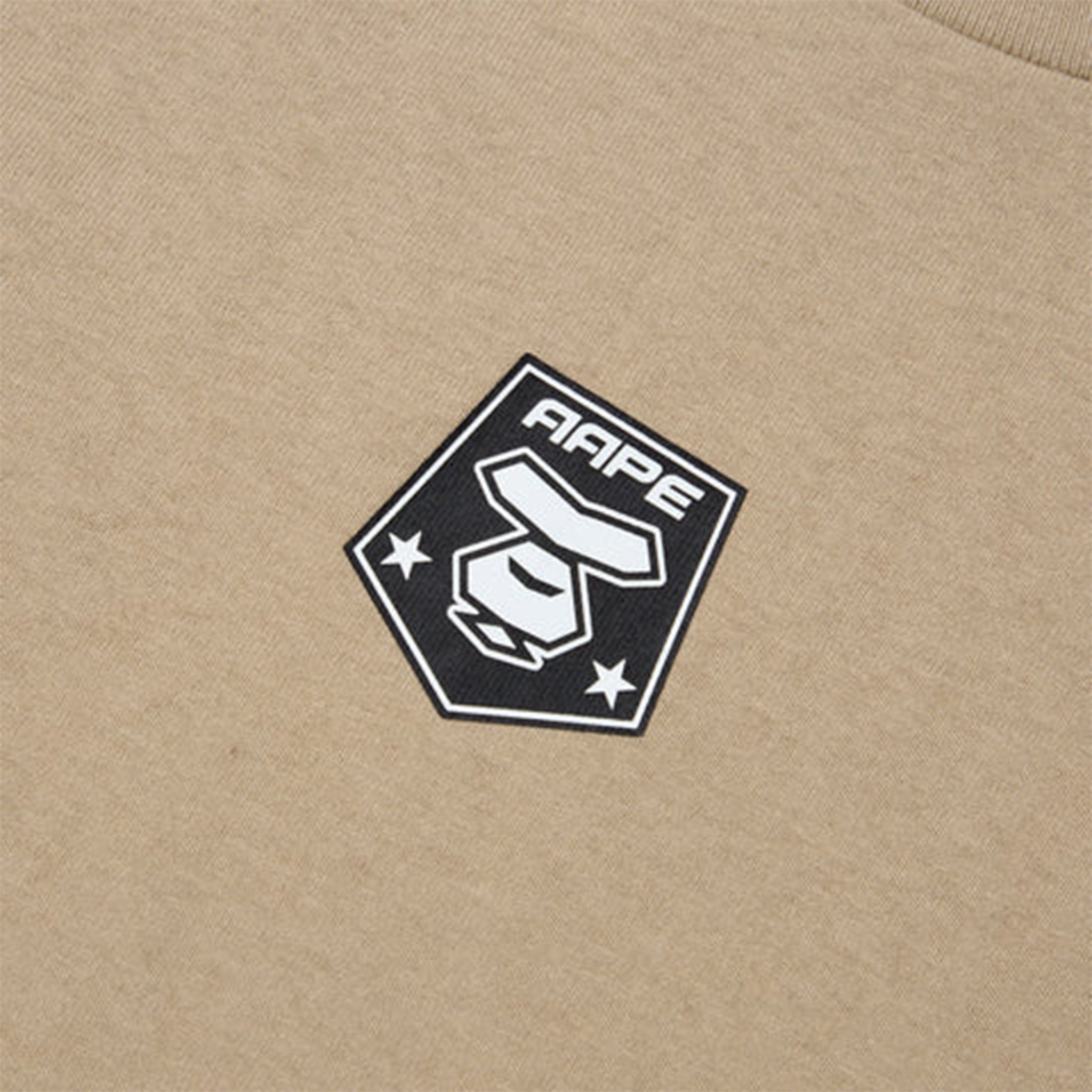 AAPE Moonface Graphic Printed Tee Beige