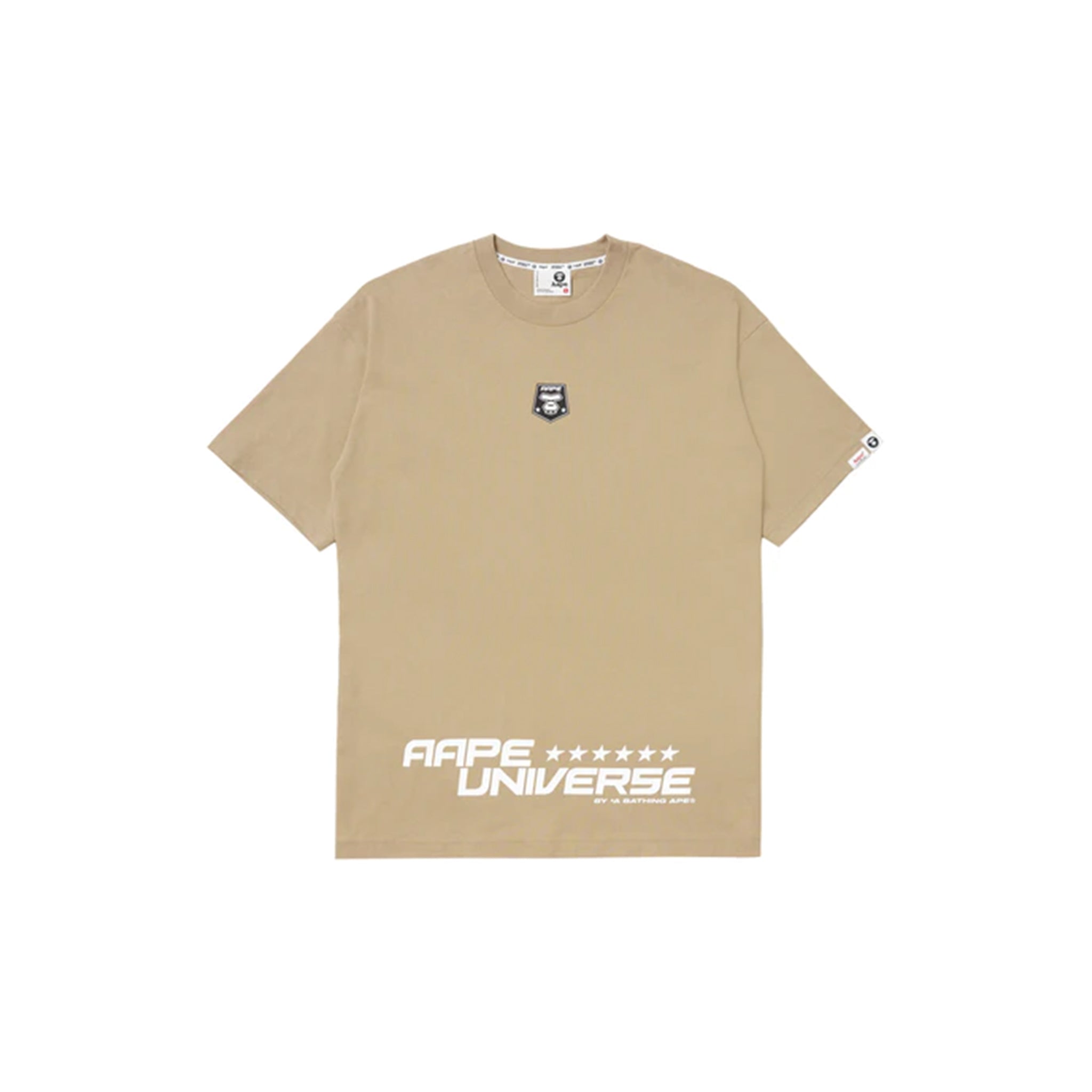 AAPE Moonface Graphic Printed Tee Beige