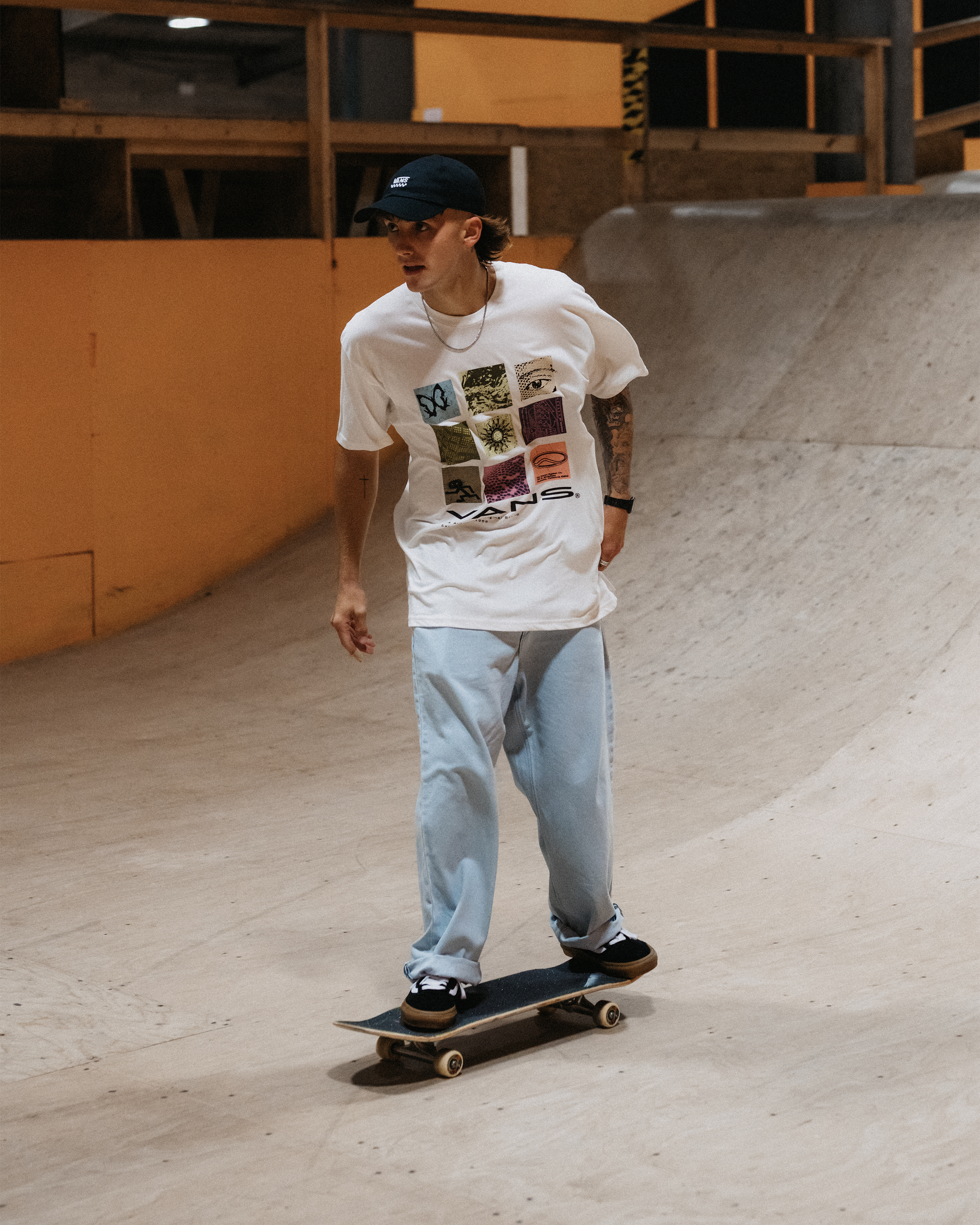 Vans Cluster 66 T-Shirt in Marshmallow