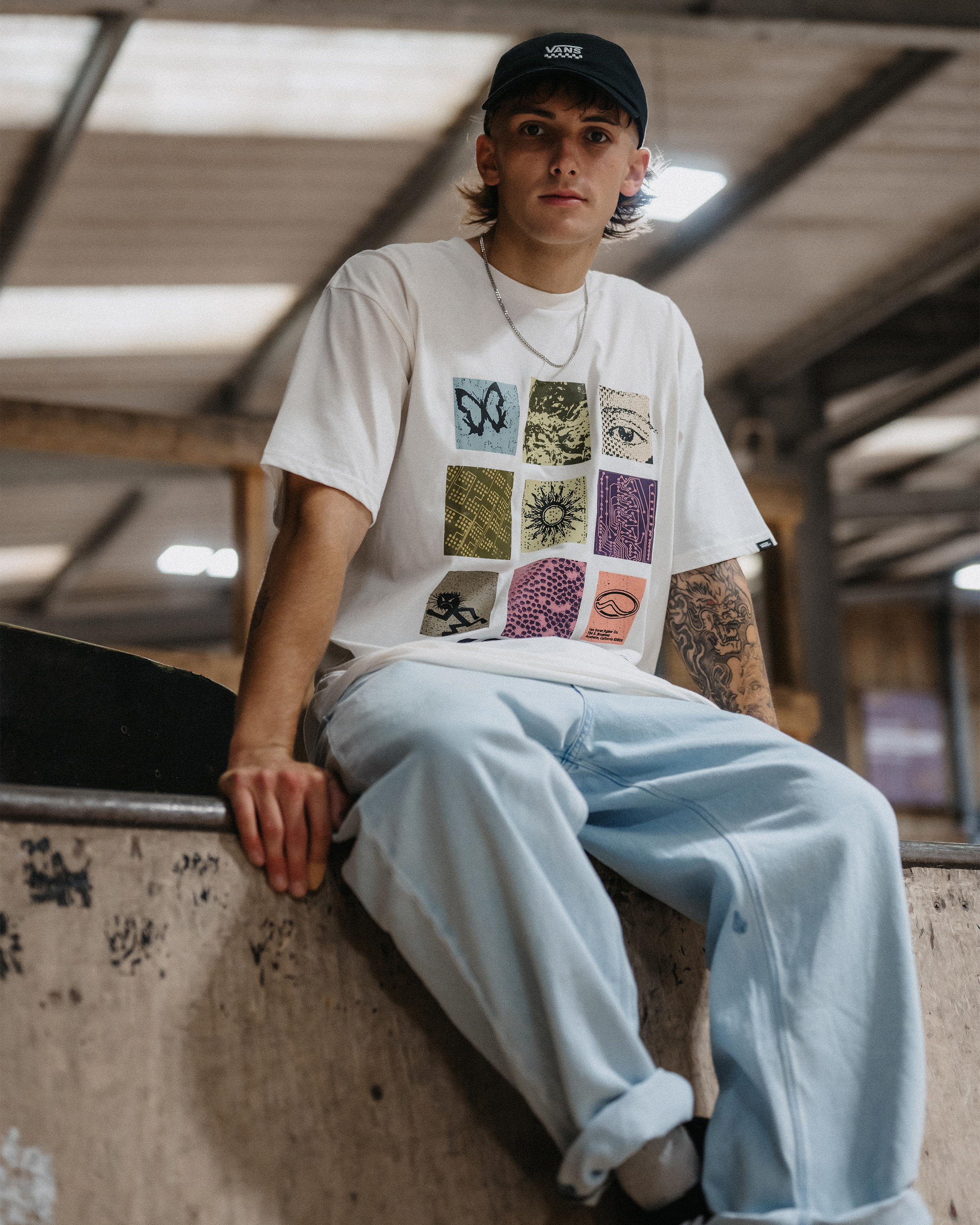 Vans Cluster 66 T-Shirt in Marshmallow