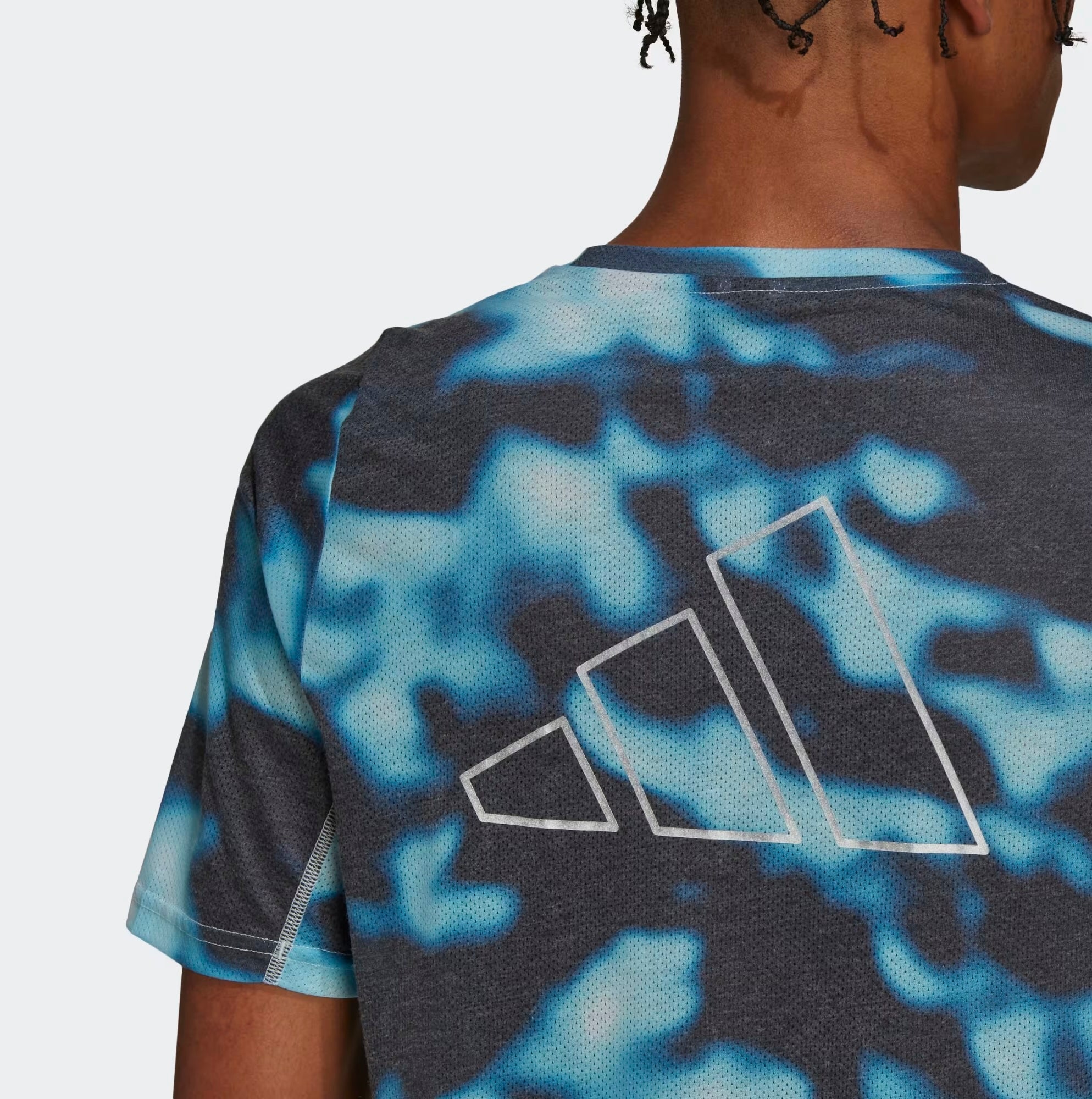 Adidas Run Icons 3-Bar Allover Print Men's Tee - HF8759