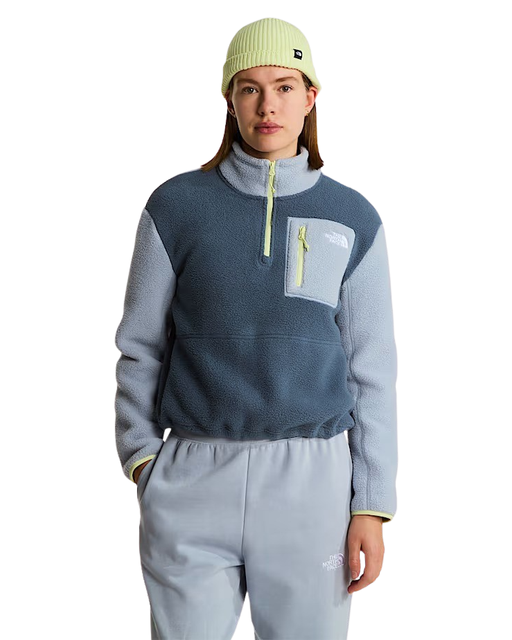 The North Face Yumiori 1/4 Zip Fleece Jacket in Granite Grey & Frost Grey