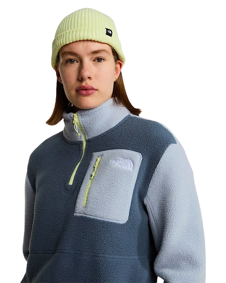 The North Face Yumiori 1/4 Zip Fleece Jacket in Granite Grey & Frost Grey