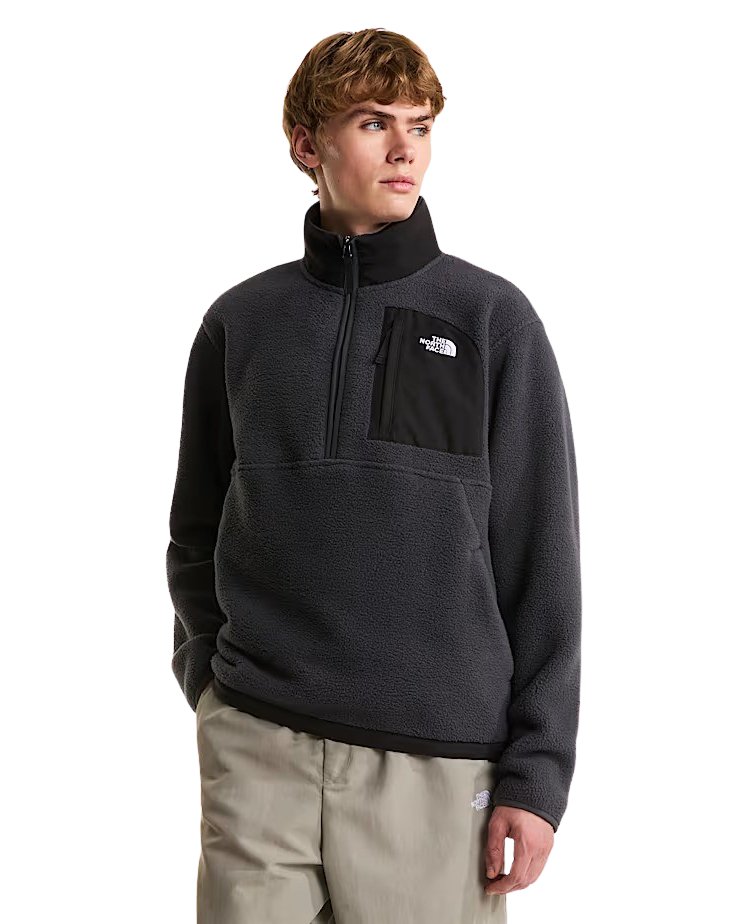The North Face Yumiori Off-Peak 1/2 Zip Fleece Jacket in Asphalt Grey & TNF Black