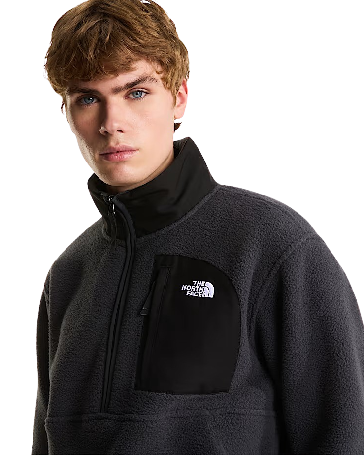 The North Face Yumiori Off-Peak 1/2 Zip Fleece Jacket in Asphalt Grey & TNF Black