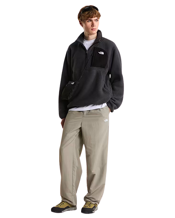 The North Face Yumiori Off-Peak 1/2 Zip Fleece Jacket in Asphalt Grey & TNF Black