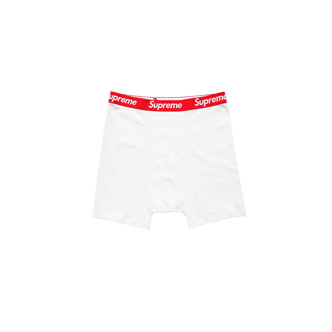 Supreme Hanes Boxer Briefs White Single