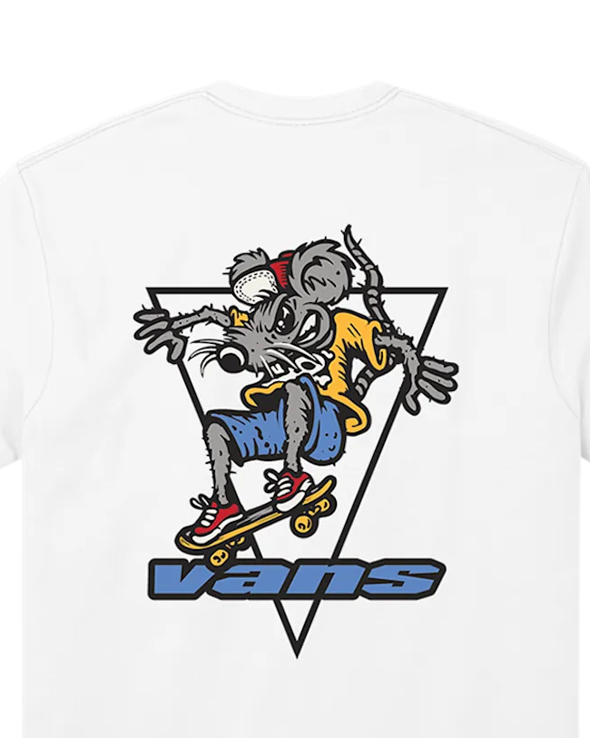 Vans Boys Rad Rat T-Shirt in White